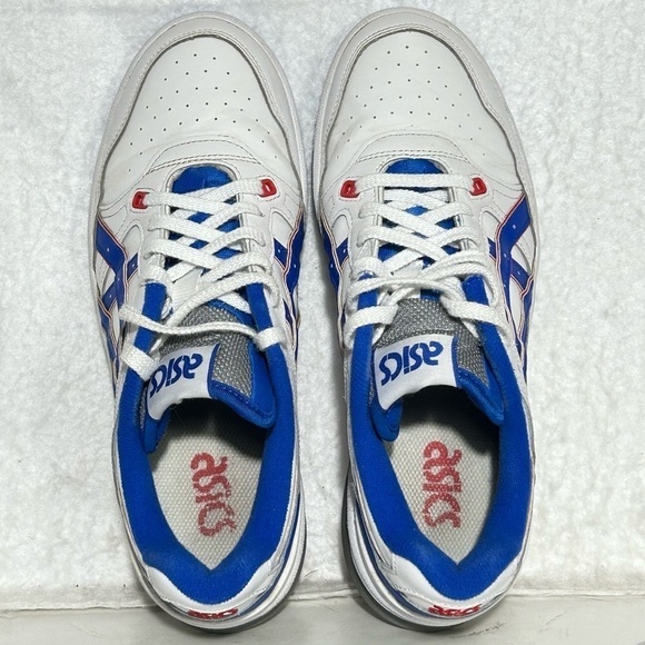 ASICS Mens EX89 White/Blue Leather Basketball/Training Sneakers Shoes SZ US 8.5 - Picture 5 of 11